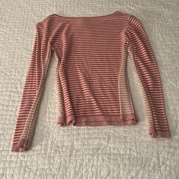 🌿J.Jill Striped Red and Cream Women's Top, size XS🌿 - Picture 4 of 6